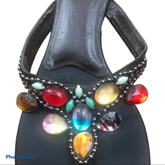 ❤️Franco Sarto Ceylon Jewel Sandals 8.5 Brown - Picture 3 of 6